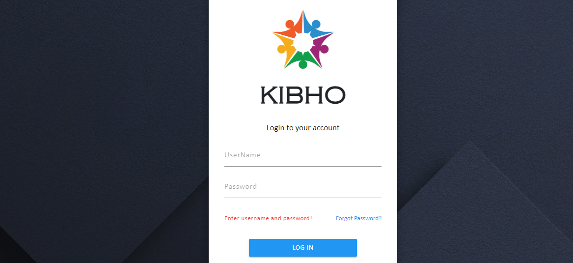 Kibho.in Login